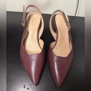 Women's Burgundy Slingback Heels